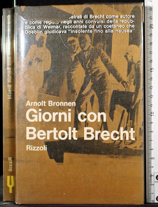 Giorni con Bertolt Brecht - Arnolt Bronnen - copertina