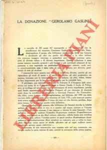 La donazione "Gerolamo Gaslini"
