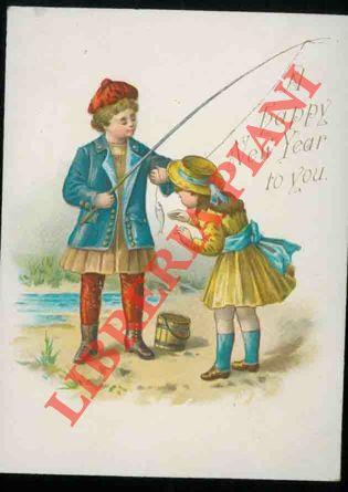 Con scenetta di bambini a pesca