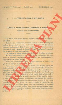 Canti e ritmi arabici, somalici e suhaili