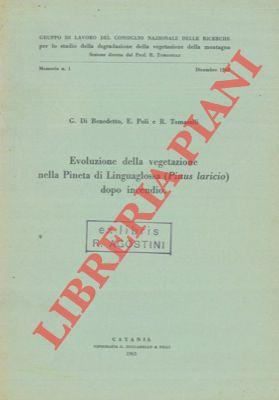 Evoluzione della vegetazione nella Pineta di Linguaglossa (Pinus laricio) dopo incendio