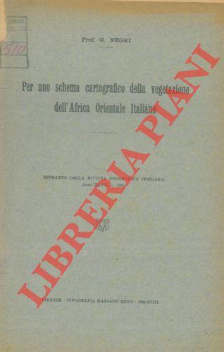 Per uno schema cartografico della vegetazione dell'Africa Orientale Italiana