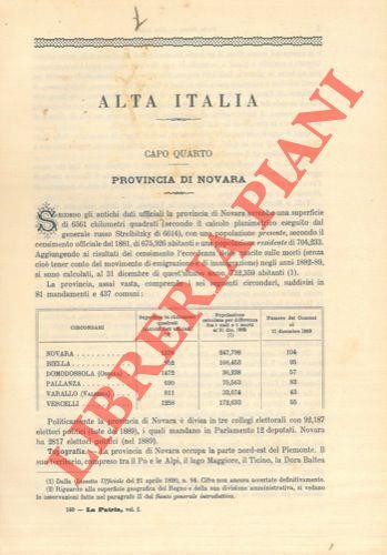 Provincia di Novara. Circondario di Novara