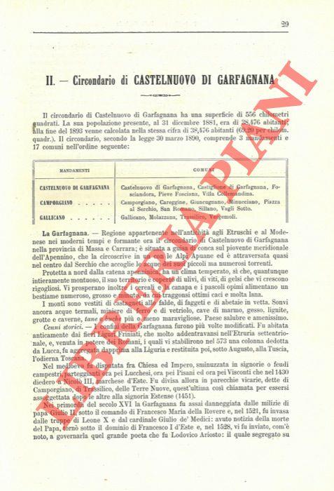 Circondario di Castelnuovo di Garfagnana. Circondario di Pontremoli