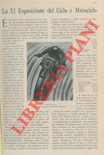 La XI Esposizione del ciclo e motociclo