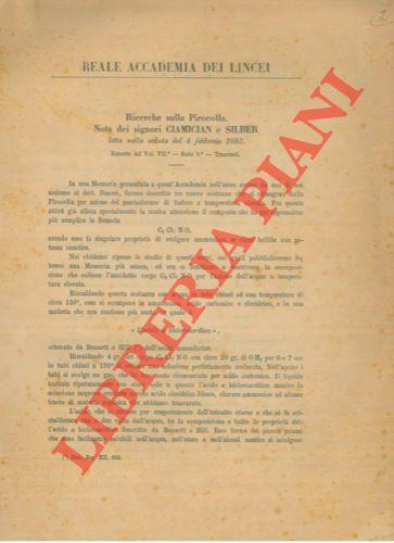 Ricerche sulla Pirocolla
