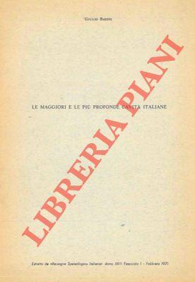 Le maggiori e le più profonde cavità italiane