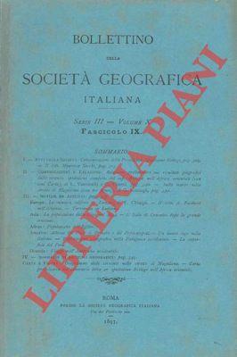 Relazione preliminare sui risultati geografici della seconda spedizione condotta dal cap. Bottègo nell'Africa Orientale