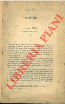 Memorie. L'Anno Mille (saggio di critica storica)