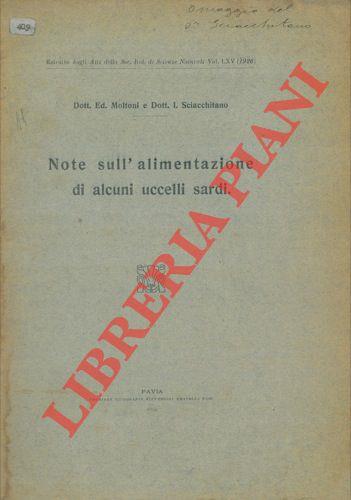 Note sull'alimentazione di alcuni uccelli sardi