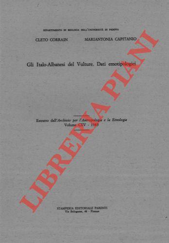 Gli Italo - Albanesi del Vulture. Dati emotipologici