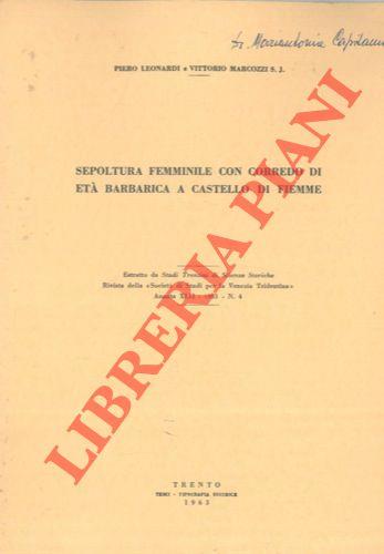 Sepoltura femminile con corredo di età barbarica a Castello di Fiemme