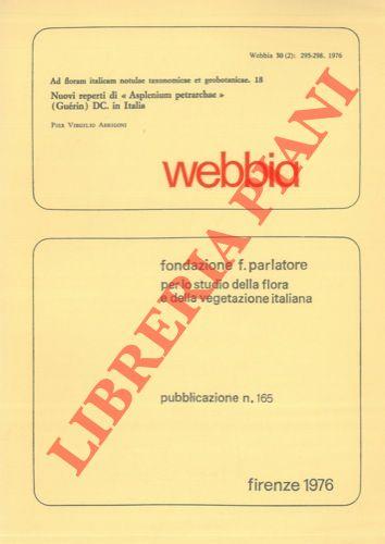 Nuovi reperti di “Asplenium petrarchae” (Guérin) DC. In Italia