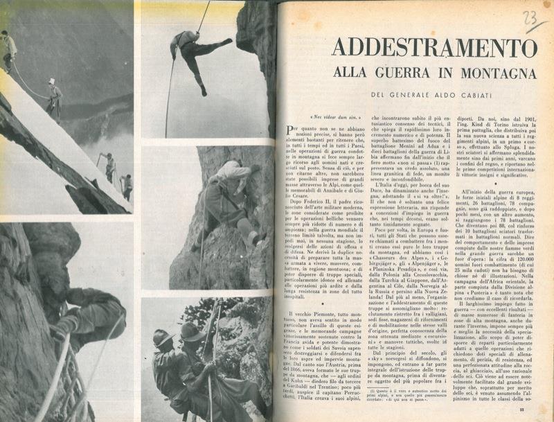 Addestramento alla guerra in montagna