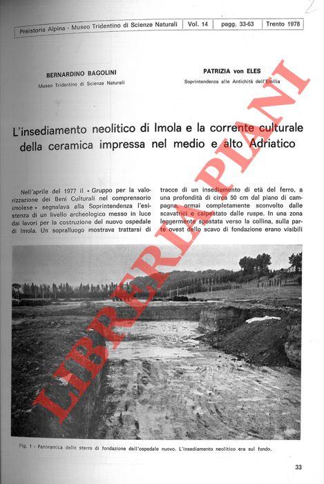 L' insediamento neolitico di Imola e la corrente culturale della ceramica impressa nel medio e alto Adriatico