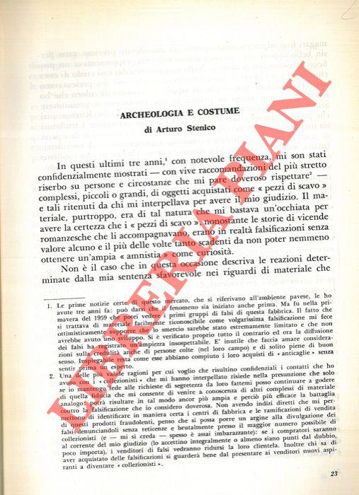 Archeologia e costume