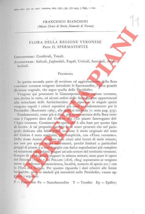 Flora della regione veronese. Spermatofite
