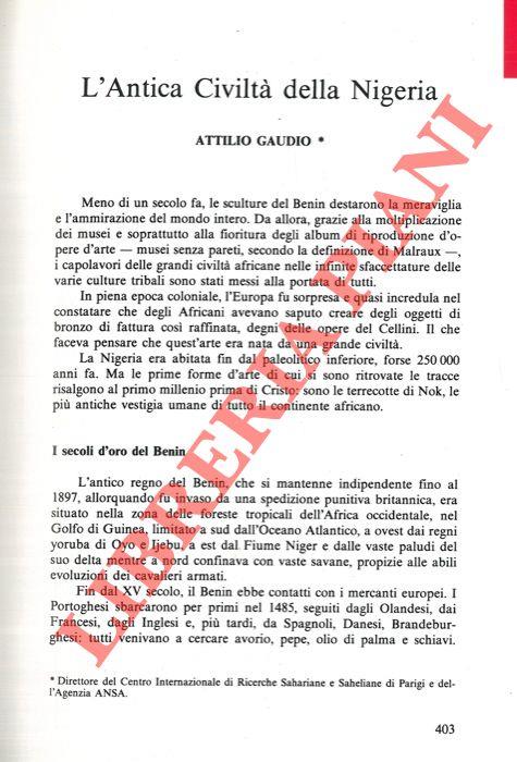 L' antica civiltà della Nigeria