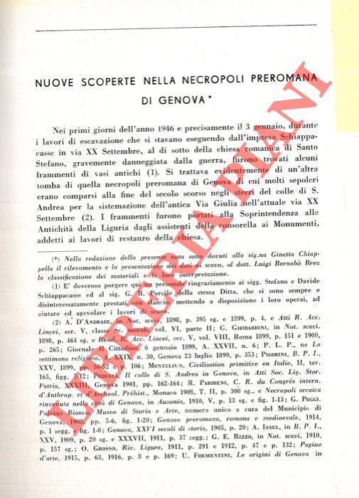Nuove scoperte nella necropoli preromana di Genova