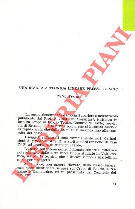 Una roccia a tecnica lineare presso Boario Terme