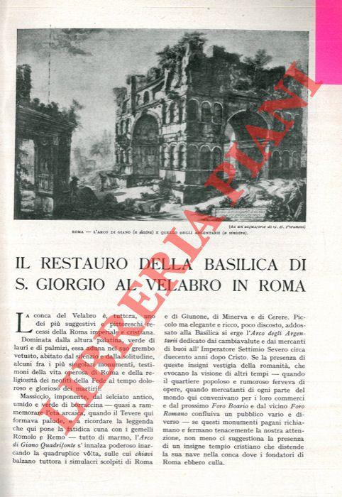 Il restauro della Basilica di S. Giorgio al Velabro in Roma