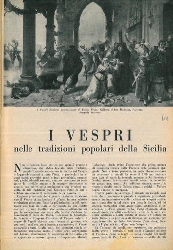 I Vespri nelle tradizioni popolari della Sicilia