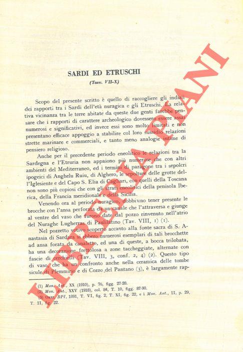 Sardi ed Etruschi
