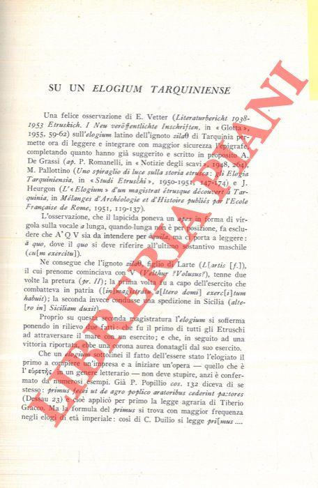 Su un Elogium tarquiniense