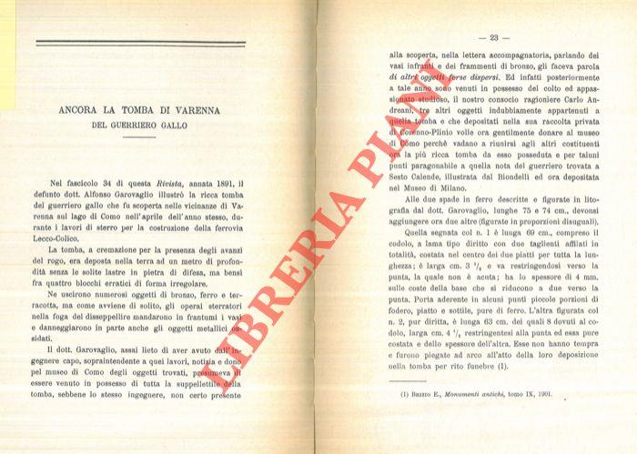 L' iscrizione votiva di Olonio