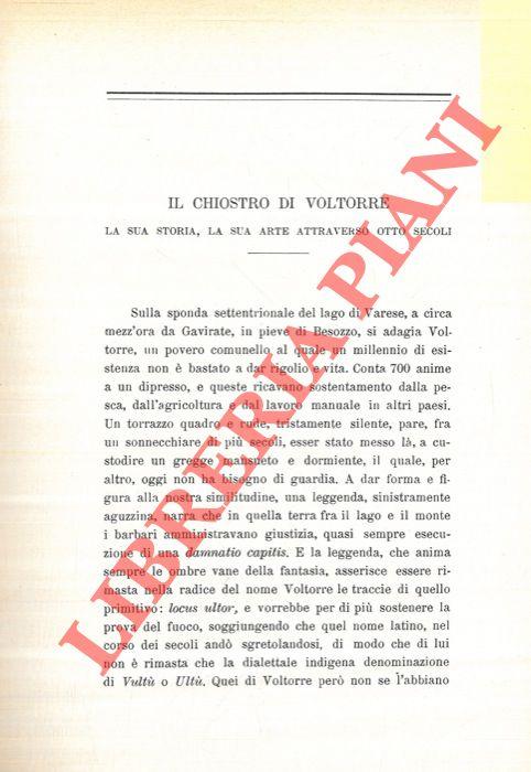 Il chiostro di Voltorre. La sua storia, la sua arte attraverso otto secoli