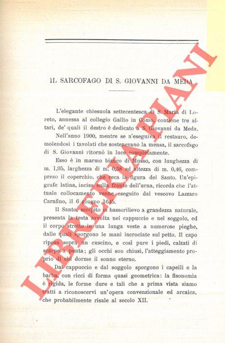 Il sarcofago di S. Giovanni da Meda