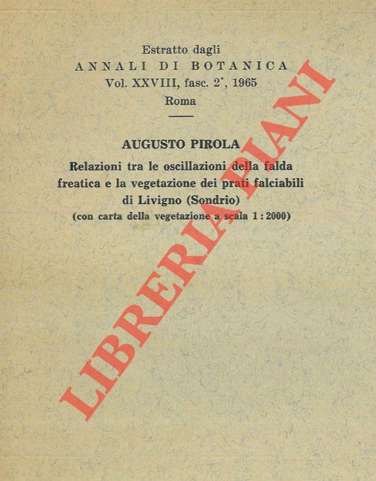 Relazioni tra le oscillazioni della falda freatica e la vegetazione dei prati falciabili di Livigno (Sondrio)