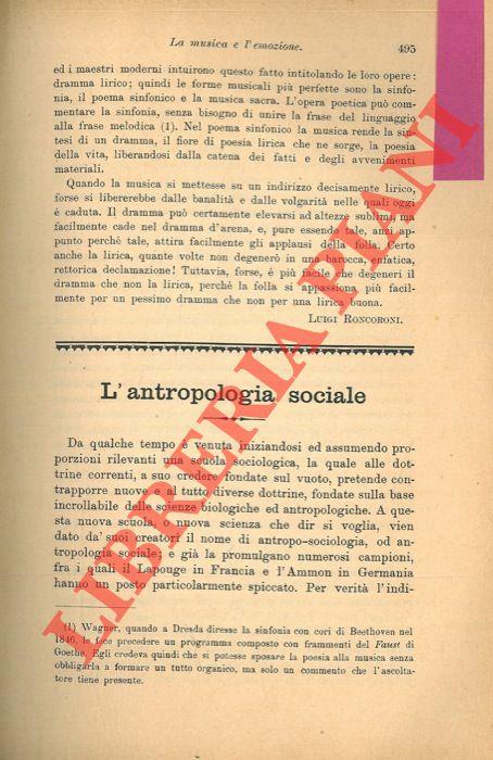 L' antropologia sociale