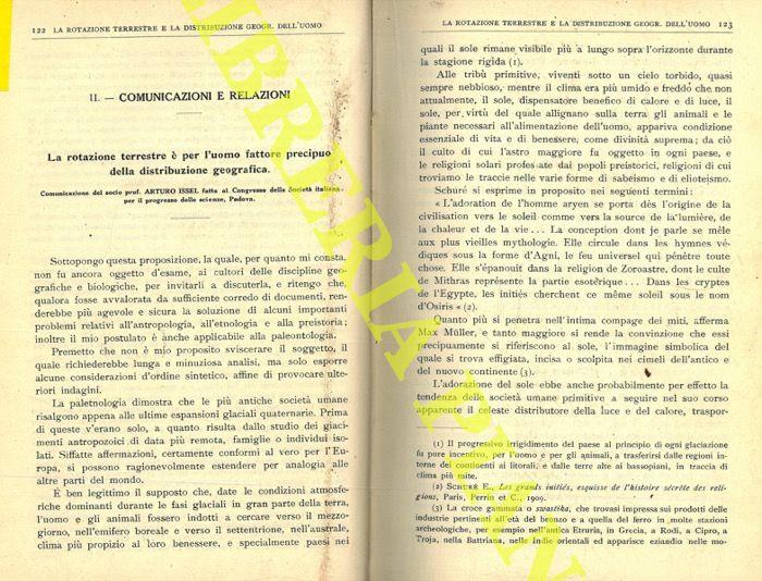 La rotazione terrestre è per l'uomo fattore precipuo della distribuzione geografica