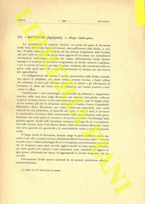 Ravanusa (Agrigento) . Borgo siculo-greco