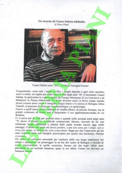 Un ricordo di Cesare Saletta, bibliofilo