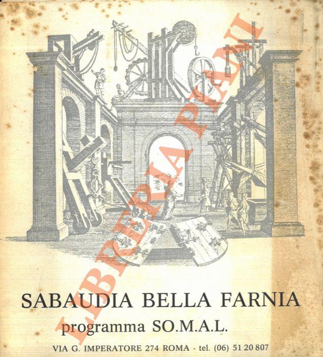 Sabaudia Bella Farnia programma SO.M.A.L