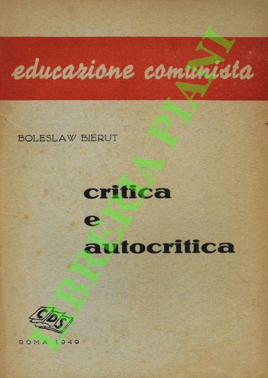 Critica e autocritica