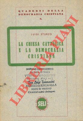 La Chiesa Cattolica e la Democrazia Cristiana - Luigi Sturzo - copertina