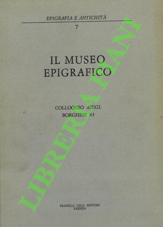 Il museo epigrafico - copertina