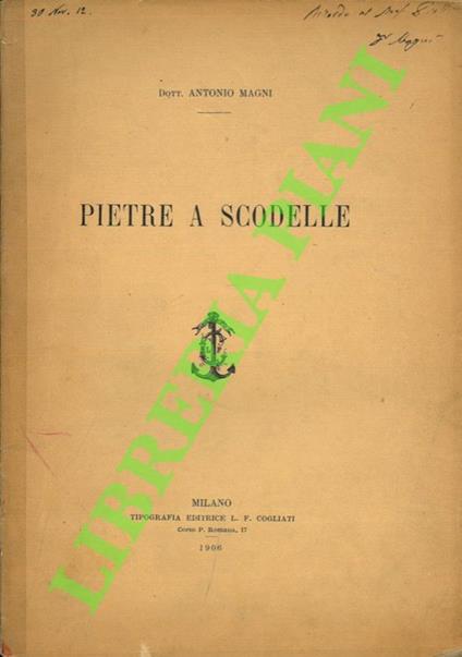 Pietre a scodelle - Antonio Magni - copertina