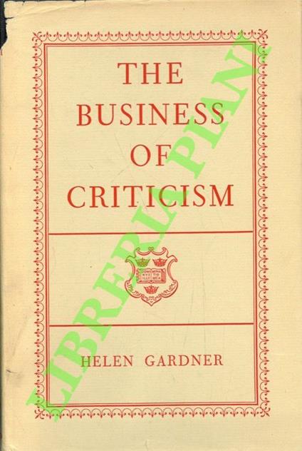 The Business of Criticism - copertina