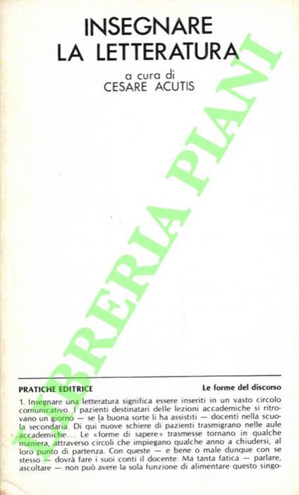 Insegnare la letteratura - copertina