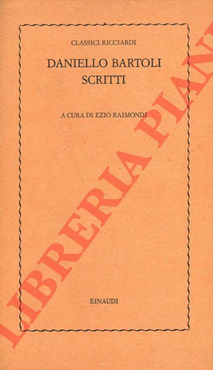 Scritti - Daniello Bartoli - copertina