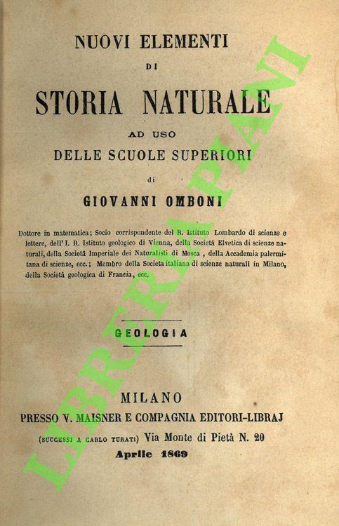 Nuovi elementi di storia naturale ad uso delle scuole superiori. Geologia