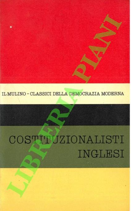 Costituzionalisti inglesi - Nicola Matteucci - copertina