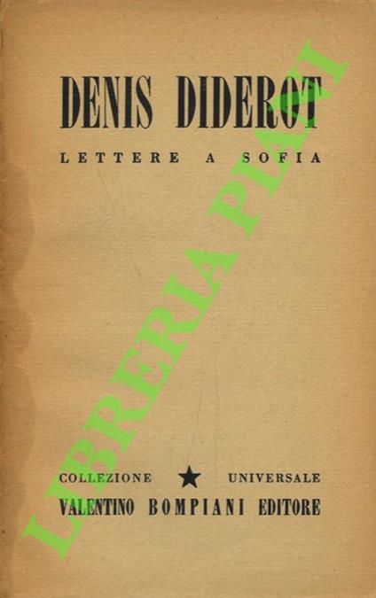 Lettere a Sofia. A cura di Giacomo Falco - Denis Diderot - copertina