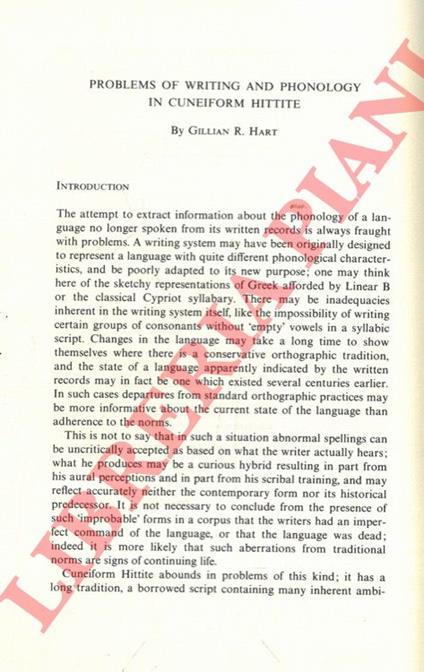 Problems of Writing and Phonology in Cuneiform Hittite - copertina