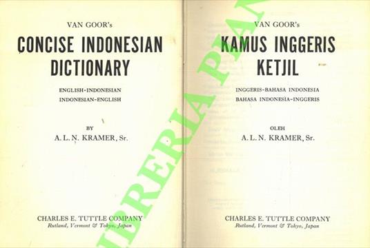 Van Goor's Kamus Inggeris Ketjil. Inggeris - Bahasa Indonesia/ Bahasa Indonesia - Inggeris - copertina