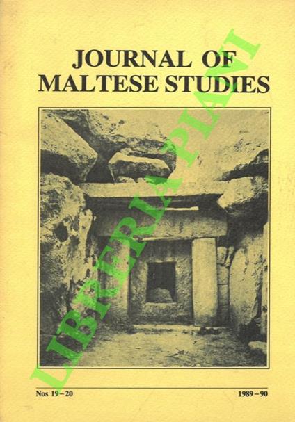 Journal of Maltese Studies - copertina